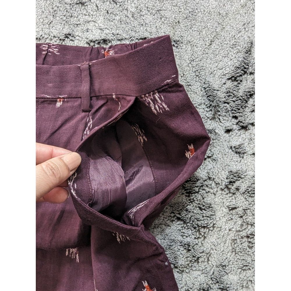 Madewell 1937 Pleated Tapered Leg Pants Women's Size 4 Purple - Picture 10 of 14